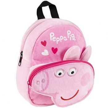 Mochila de peluche rosa Peppa Pig para guardería