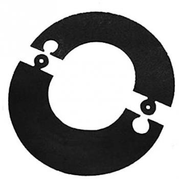 Rosace noire à pellets, section de 180 mm
