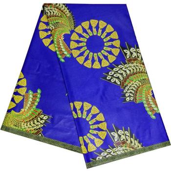 100% Baumwolle Saphirblauer Afrikanischer Wachs Druck für Ankleidung