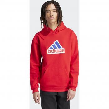 Felpa Cappuccio Adidas Future Icons Badge of Sport Rosso Uomo M