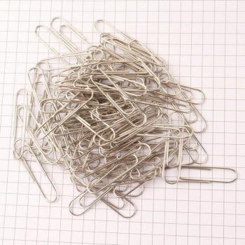 100 Count 28MM Plastic-Coated Paperclips