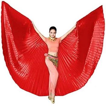 Leemiman Women Angle Isis Wings Egyptian Belly Dance Costumes with Sticks