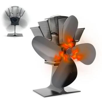 Ventilateur à Diffusion de Chaleur FISHTEC 4 Pales Noir Thermoélectrique 300 m³/h