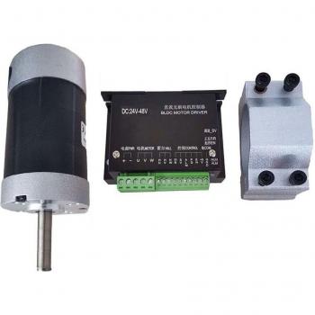 200W Optical Axis Brushless Spindle Motor + 55MM Clamp + 48VDC Motor Driver + 48VDC 4.2A Power Supply