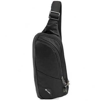 Pacsafe Vibe 150 Anti-Theft Crossbody Pack, Jet Black, 2.2 Liter