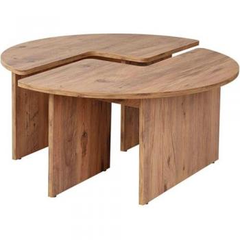 Plateau de salon MOIRA – Basse en aggloméré, design pin atlantique