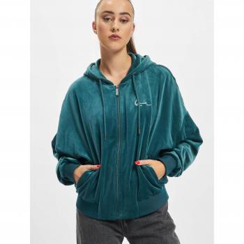 Karl Kani Samt Hoodie mit Brustschriftzug