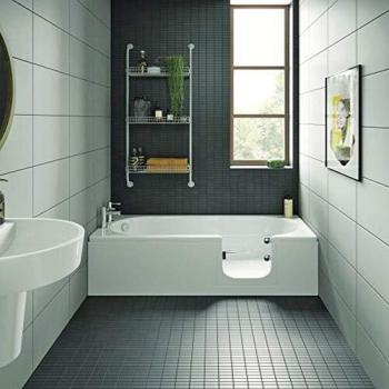 Badewanne mit seitlicher Tür, 169,5x70x51cm, rechts