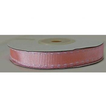 Sky Blue Grosgrain Ribbon with Saddle Stitch 10mm x 10 Metre Full Roll