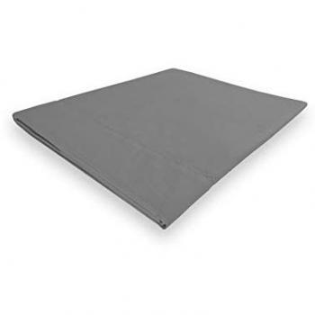 Songe de Camille – Drap Plat Gris à Percale Coton 240x300
