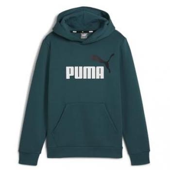 Puma para niño 58698708 Sudadera con capucha Essentials+ Big Logo verde (6 años= 116 cm)