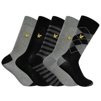 Lyle & Scott Herren‑Socken 5er Pack „Black Liam“ (100 % Baumwolle)