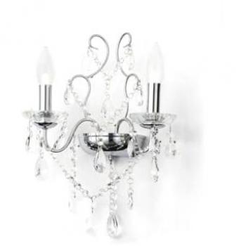 Lampada da parete Annalee 2 luci per bagno IP44