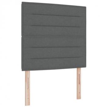Tête de Lit Tissu Gris Foncé avec Lumières LED 100 cm