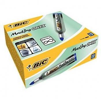Bic Onyx 1482 Marqueur Permanent Corps Métal Bleu