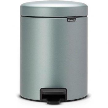 Cubo de Basura con Pedal 5l Menta Metalizado Brabantia
