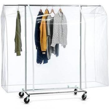 Copertura Antipolvere per Appendiabiti Tatkraft, Facile da Aprire, Trasparente, L183 cm
