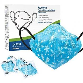 Adult FFP2 Maske ACEWIN – 5‑Schicht, blau, 20 Stück