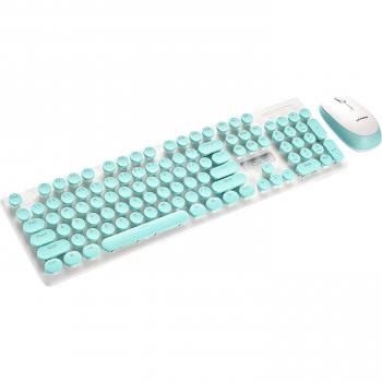 Classic Typewriter-Inspired Wireless Keyboard and Mouse Combo