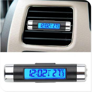 Car Digital LCD Temperature and Time Vent Clock for VW Jetta Mk5 MK6
