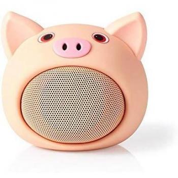 NEDIS Speaker Mono Bluetooth – 9W, 3h autonomia, microfono integrato, colore rosa Animaticks Pinky Pig