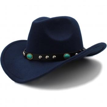 Sombrero de Lana Occidental Mujer Visera Enrollada