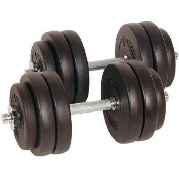 PHYSIONICS 30kg Power Dumbbells – 2×15kg with 4 Lock‑In Grips