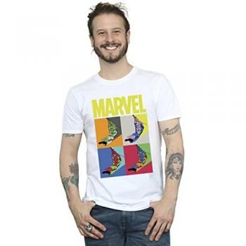Marvel Men's Spider-Man Pop Art T-Shirt White Large