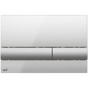Alca Plaque de commande double touche, Chrome mat (M1713)