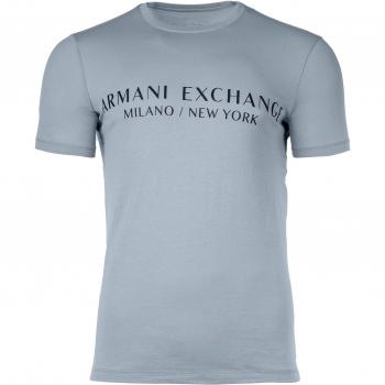 ARMANI EXCHANGE 1er Pack Herren Shirt – Gr. XL, Blaugrau – 100 % Baumwolle, Kurzärmling