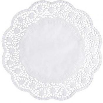 Papstar Modellierwerkzeug: 100 weiße Tortenspitzen, Ø 38 cm