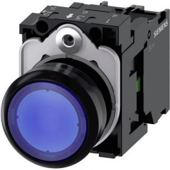 Pulsante Siemens 1F Blu Ø22 mm con Interruttore (3SU1106‑0AB50‑1BA0)