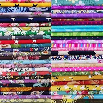 8 by 8 Inch Cotton Fabric Pieces for Quilting and Sewing Projects, 50 Pack