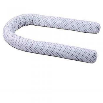 Unisex-Nestchenschlange von babybay in Weiß mit grauem Punktdesign (piqué) für alle Modelle