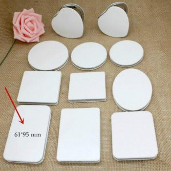 Foldable White Double-Sided Makeup Mirror – No Cartoons, Compact Beauty Tool – 1 Unit
