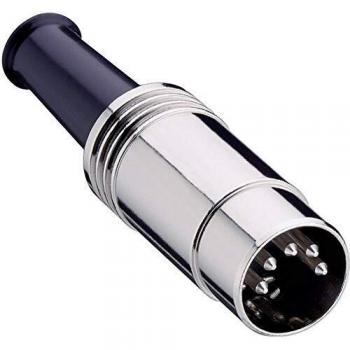 Lumberg 0131 06 Silver 6-Pin DIN Plug, Straight