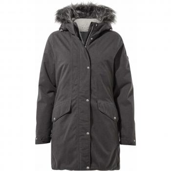 Craghoppers Women’s Trekking Jacket – Wassertight, Insulated, 36, Anthracite