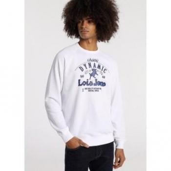 Felpa Lois Jeans Collo Box Bianco 2XL