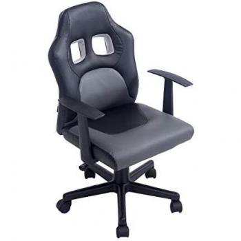 Sedia ergonomica per bambini Fun nero/grigio