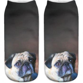 Chaussettes mignonnes Chihuahua pour femme, imprimé 3D, coupe basse, Style CN005