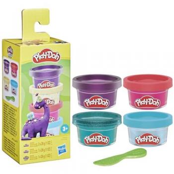 Glitzernde Dino-Knete 4er-Pack