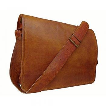 Unisex 16 Leather Shoulder Satchel Bag