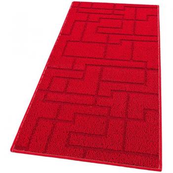 Tapis de Sol Géométrique Bordeaux 50x80 cm