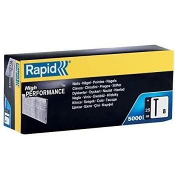 Rapid High Performance No.8 Galvanised Steel Brad Nails 25mm 5000 Pieces