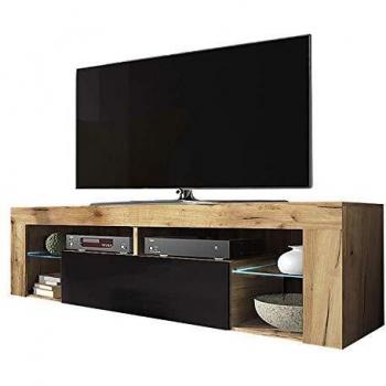 Meuble TV avec éclairage LED Selsey Hugo 140 cm