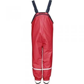 Playshoes Fleece-Regenlatzhose für Jungen, rot, Größe 104