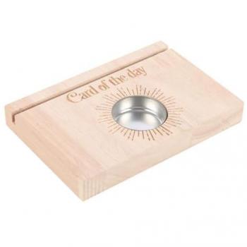 Tealight-Integrated Natural Tarot Card Stand – One Size