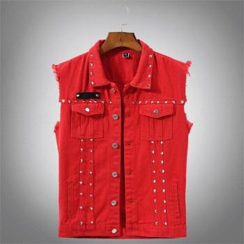 Chaleco vaquero estilo rockero para hombre