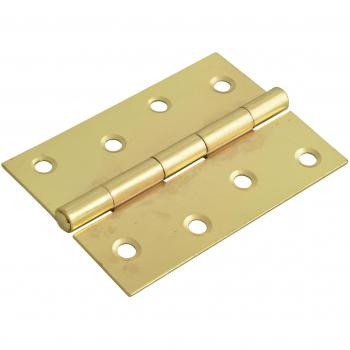 Forge Decorative Brass Finish Butt Hinge, 100mm (Set of 2)