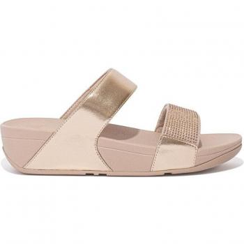 Mules Femme FITFLOP Lulu Hotfix Rose Gold